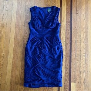 Adrianna Papell purple ruched dress cocktail wedding bridesmaid 4